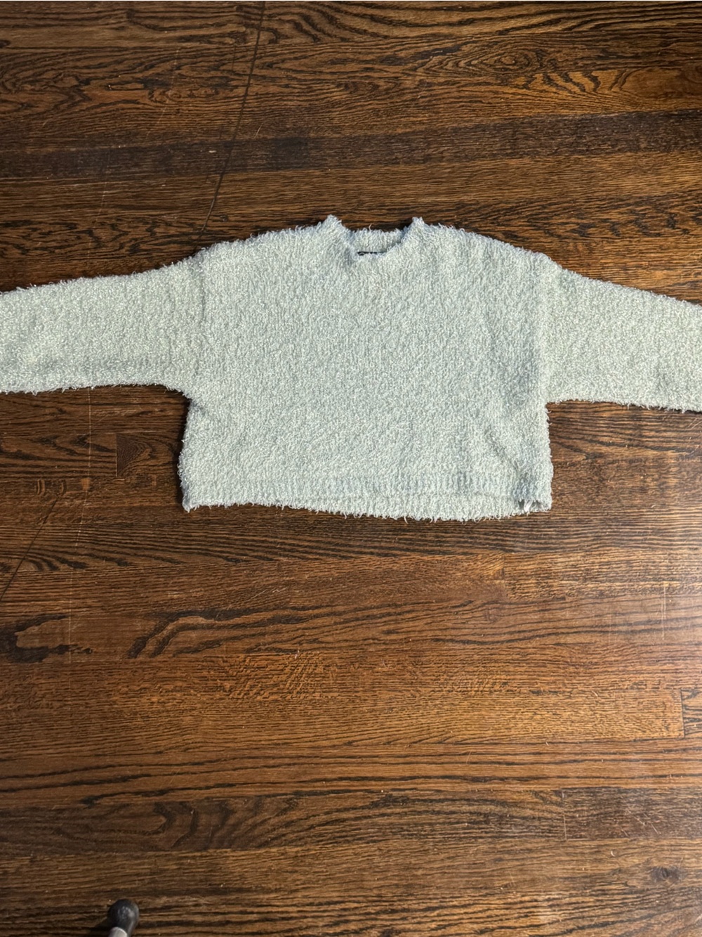 art class Mint Green Shaggy Knit Sweater